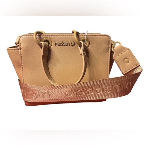 Madden Girl Tan Crossbody Bag with Structured Design - Picture 9 of 9
